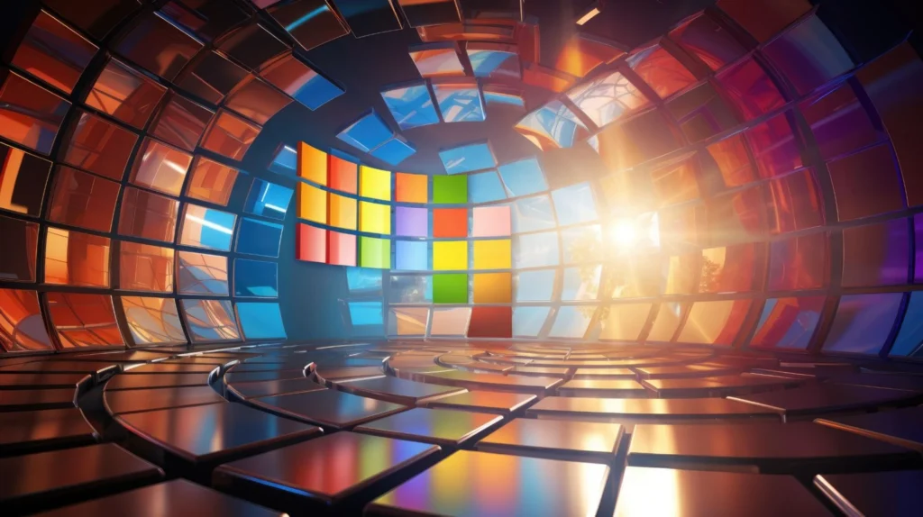 Colorful digital tunnel