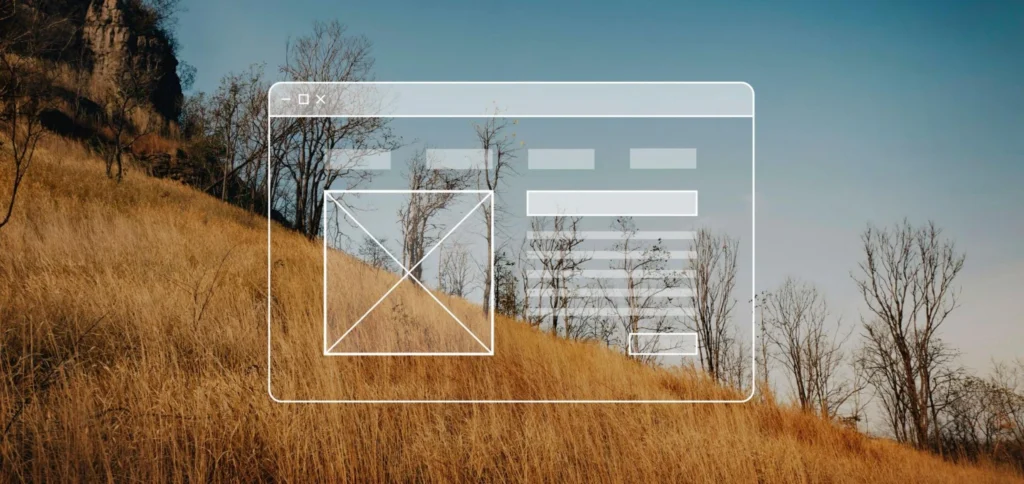 Browser window in nature