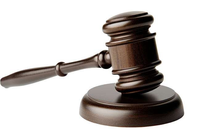 Wooden gavel symbolizing justice, authority, and decision-making in legal matters.
